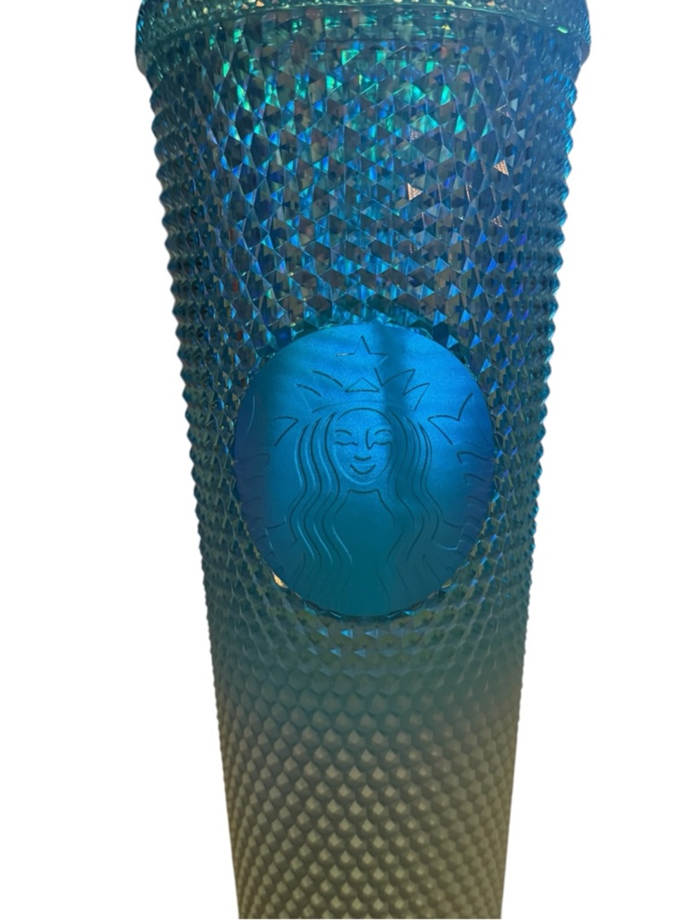 Starbucks 2023 Blue Gradient Ombré Studded Iridescent Tumbler NEW Venti 24 Oz - Picture 3 of 8
